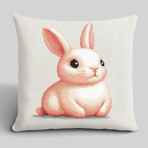 AxiangziK Cartoon-Tiere Nadelspitzen-Kissen-Set,Süßes Häschen,Knüpfkissen-Set,DIY-Kissenbezug,Basteln,bedruckte Leinwand für Anfänger,Stickerei,Bastelkissen,17x17in AxiangziK Cartoon-Tiere Nadelspitzen-Kissen-Set,Süßes Häschen,Knüpfkissen-Set,DIY-Kissenbezug,Basteln,bedruckte Leinwand für Anfänger,Stickerei,Bastelkissen,17x17in von AxiangziK