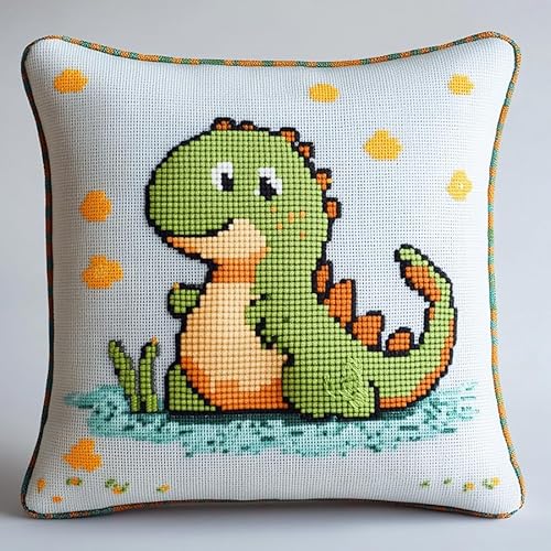 AxiangziK Cartoon-Tiere kreuzstich kissen set vorgedruckt,Niedlicher kleiner Dinosaurier,Stickset 11CT Kreuzstich Kissen zum Basteln Stickkissen Stickpackung,18x18in AxiangziK Cartoon-Tiere kreuzstich kissen set vorgedruckt,Niedlicher kleiner Dinosaurier,Stickset 11CT Kreuzstich Kissen zum Basteln Stickkissen Stickpackung,18x18in von AxiangziK