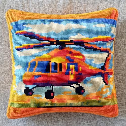 AxiangziK Knüpfkissen Knüpfen Set Anfänger,Cartoon-Flugzeug,DIY Knüpfhaken-Set Bedrucktes Kissen Häkelgarn Stickerei Handarbeit Stickset,17x17in AxiangziK Knüpfkissen Knüpfen Set Anfänger,Cartoon-Flugzeug,DIY Knüpfhaken-Set Bedrucktes Kissen Häkelgarn Stickerei Handarbeit Stickset,17x17in von AxiangziK