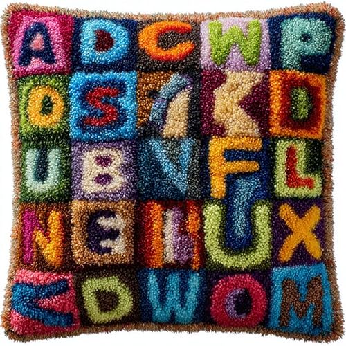 AxiangziK Knüpfkissen Zum Selber Knüpfen,Bunte Buchstaben Liebe,DIY Kissenbezug Hülle Sofakissenbezug,Knüpfkissen Set für Kinder Erwachsene,Latch Hook Kit,17x17in AxiangziK Knüpfkissen Zum Selber Knüpfen,Bunte Buchstaben Liebe,DIY Kissenbezug Hülle Sofakissenbezug,Knüpfkissen Set für Kinder Erwachsene,Latch Hook Kit,17x17in von AxiangziK