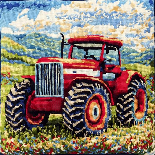 AxiangziK Knüpfkissen Zum Selber Knüpfen,Cartoon-Traktor,Knüpfen Set Handgemachte Geschenke Knüpfteppich Für Kinder Und Erwachsene Knüpfset,17x17in AxiangziK Knüpfkissen Zum Selber Knüpfen,Cartoon-Traktor,Knüpfen Set Handgemachte Geschenke Knüpfteppich Für Kinder Und Erwachsene Knüpfset,17x17in von AxiangziK