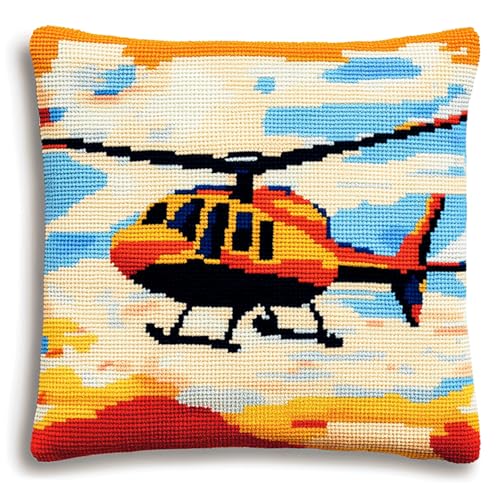 AxiangziK Latch Hook Kits Cushion Cover,Cartoon-Flugzeug,Latch Hook Embroidery for Adults and Beginners Pillow Case Sofa Cushion Cover Craft Kits,17x17in AxiangziK Latch Hook Kits Cushion Cover,Cartoon-Flugzeug,Latch Hook Embroidery for Adults and Beginners Pillow Case Sofa Cushion Cover Craft Kits,17x17in von AxiangziK