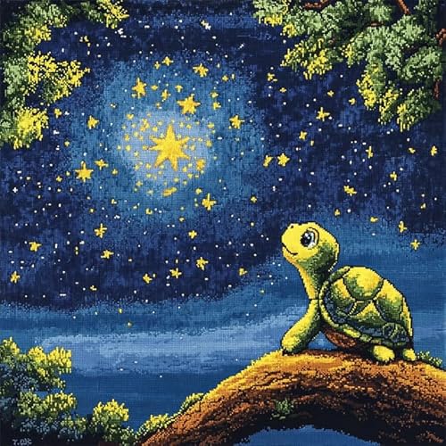 AxiangziK Nachtansicht DIY Knüpfkissen Set erwachsene,Schildkröte unter den Sternen,knüpfkissen set,Knüpfkissen,Überwurfkissen,Matte,Stickerei-Bastelsets für Anfänger Heimdekoration,17x17in AxiangziK Nachtansicht DIY Knüpfkissen Set erwachsene,Schildkröte unter den Sternen,knüpfkissen set,Knüpfkissen,Überwurfkissen,Matte,Stickerei-Bastelsets für Anfänger Heimdekoration,17x17in von AxiangziK