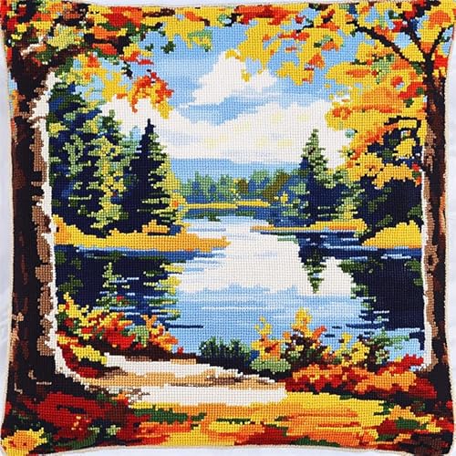 AxiangziK Natürliche Landschaft DIY Knüpfkissen Zum Selber Knüpfen Knüpfhaken-Set,Waldsee,Knüpfhaken-Set,Kissen-Stickset,Bastel- Und Heimdekoration,Latch Hook Kit,17x17in AxiangziK Natürliche Landschaft DIY Knüpfkissen Zum Selber Knüpfen Knüpfhaken-Set,Waldsee,Knüpfhaken-Set,Kissen-Stickset,Bastel- Und Heimdekoration,Latch Hook Kit,17x17in von AxiangziK