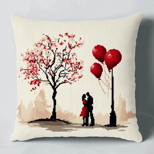AxiangziK Romantische Szene DIY Knüpfhaken-Set Knüpfkissen,Liebesballon,Latch Hook Kissen Kit,Knüpfkissen Set für Anfänger Erwachsene oder Kinder zum Selber Knüpfen,17x17in AxiangziK Romantische Szene DIY Knüpfhaken-Set Knüpfkissen,Liebesballon,Latch Hook Kissen Kit,Knüpfkissen Set für Anfänger Erwachsene oder Kinder zum Selber Knüpfen,17x17in von AxiangziK