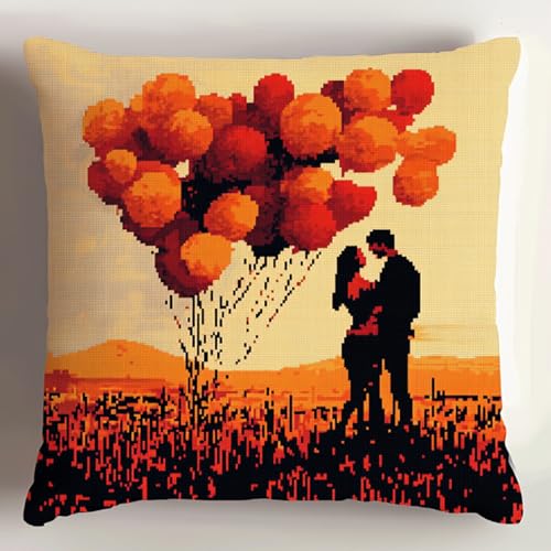 AxiangziK Romantische Szene Knüpfhaken Kissen Kits für Kinder,Liebesballon,DIY Knüpfteppich Zum Selber Knüpf-Sets Kissenbezug Teppich Stickerei Set,Latch Hook Kits,17x17in AxiangziK Romantische Szene Knüpfhaken Kissen Kits für Kinder,Liebesballon,DIY Knüpfteppich Zum Selber Knüpf-Sets Kissenbezug Teppich Stickerei Set,Latch Hook Kits,17x17in von AxiangziK