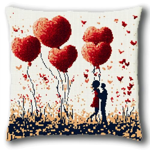 AxiangziK Romantische Szene Knüpfhaken Set Für Kinder Und Erwachsene,Liebesballon,Kissen Knüpf-Sets Kreativ Für Erwachsene Latch Hook Kit Geschenke,17x17in AxiangziK Romantische Szene Knüpfhaken Set Für Kinder Und Erwachsene,Liebesballon,Kissen Knüpf-Sets Kreativ Für Erwachsene Latch Hook Kit Geschenke,17x17in von AxiangziK