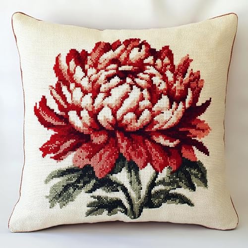 AxiangziK Rote Blumen Knüpfkissen Zum Selber Knüpfen,Blühende Pfingstrosenblüten,DIY Kissen Kissenbezug Kreuzstich Latch Hook Kit Handwerk Handarbeiten Erwachsene Kinder Kunsthandwerk,17x17in AxiangziK Rote Blumen Knüpfkissen Zum Selber Knüpfen,Blühende Pfingstrosenblüten,DIY Kissen Kissenbezug Kreuzstich Latch Hook Kit Handwerk Handarbeiten Erwachsene Kinder Kunsthandwerk,17x17in von AxiangziK
