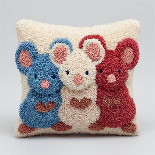 AxiangziK Süße Tiere Knüpfkissen Set,Cartoon kleine Maus,für Kinder oder Anfänger Erwachsene zum Selber Knüpfen,DIY Knüpfteppich Knüpfpackung,Knüpfhaken Set,17x17in AxiangziK Süße Tiere Knüpfkissen Set,Cartoon kleine Maus,für Kinder oder Anfänger Erwachsene zum Selber Knüpfen,DIY Knüpfteppich Knüpfpackung,Knüpfhaken Set,17x17in von AxiangziK