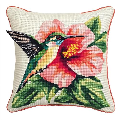 AxiangziK Tier Nadelspitzen-Kissen-Set,Kolibri und Blumen,Knüpfkissen-Set,DIY-Kissenbezug,Basteln,bedruckte Leinwand für Anfänger,Stickerei,Bastelkissen,17x17in AxiangziK Tier Nadelspitzen-Kissen-Set,Kolibri und Blumen,Knüpfkissen-Set,DIY-Kissenbezug,Basteln,bedruckte Leinwand für Anfänger,Stickerei,Bastelkissen,17x17in von AxiangziK