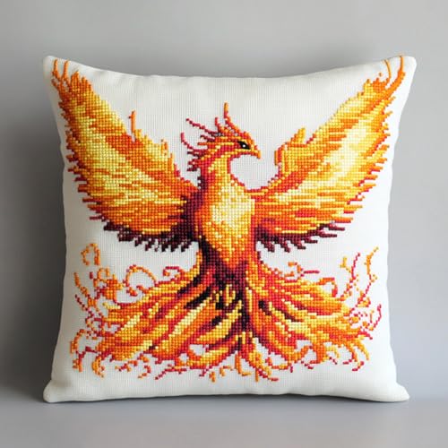 AxiangziK Tier Vogel Latch Hook Cushion Kits for Adults,Schöner Phönix,Latch Hook Pillow Case,Embroidery Kits,DIY Needlework Pillow Cover Cushion Making,17x17in AxiangziK Tier Vogel Latch Hook Cushion Kits for Adults,Schöner Phönix,Latch Hook Pillow Case,Embroidery Kits,DIY Needlework Pillow Cover Cushion Making,17x17in von AxiangziK