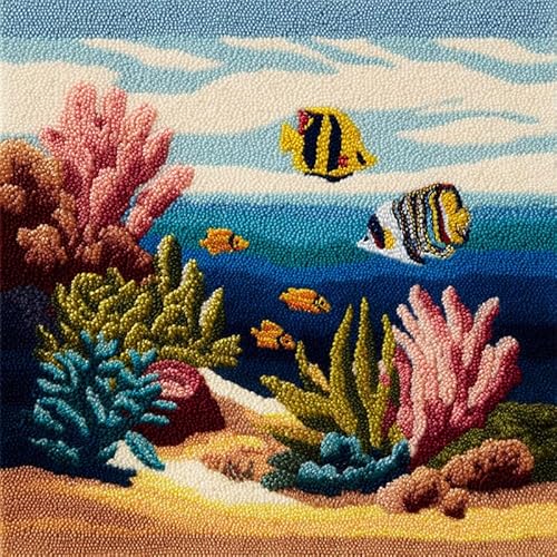 AxiangziK Unterwasserlandschaft Knüpfkissen Zum Selber Knüpfen,Bunte Fische,DIY Kissen Kissenbezug Kreuzstich Latch Hook Kit Handwerk Handarbeiten Erwachsene Kinder Kunsthandwerk,17x17in AxiangziK Unterwasserlandschaft Knüpfkissen Zum Selber Knüpfen,Bunte Fische,DIY Kissen Kissenbezug Kreuzstich Latch Hook Kit Handwerk Handarbeiten Erwachsene Kinder Kunsthandwerk,17x17in von AxiangziK