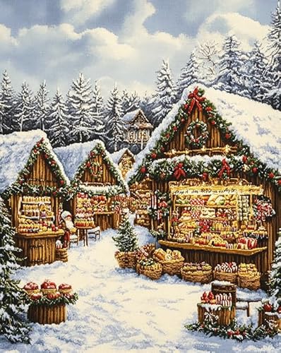 AxiangziK Weihnachten DIY Kreuzstichset,Lebendiger Weihnachtsmarkt,11CT stickerei set anfänger mit kreuzstich,stickbilder vorgedruckt kreuzstich,40x50cm AxiangziK Weihnachten DIY Kreuzstichset,Lebendiger Weihnachtsmarkt,11CT stickerei set anfänger mit kreuzstich,stickbilder vorgedruckt kreuzstich,40x50cm von AxiangziK