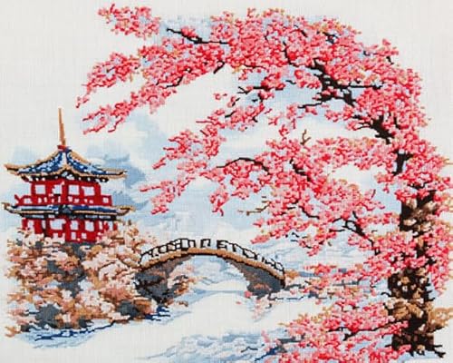 AxiangziK japanische Landschaft DIY Kreuzstich Stickpackungen Vorgedruckt,Sakura-Zweige,Sticken Set Erwachsene Kreuzstich Bild,Wandkunst-Heimdekoration,16x20inch AxiangziK japanische Landschaft DIY Kreuzstich Stickpackungen Vorgedruckt,Sakura-Zweige,Sticken Set Erwachsene Kreuzstich Bild,Wandkunst-Heimdekoration,16x20inch von AxiangziK