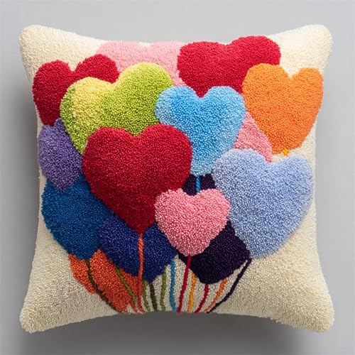 DIY Knüpfen Set Anfänger,Bunte Liebesballons,Knüpfkissen Wurfkissenbezug,Sofakissenbezug Mit Bedruckter Leinwand Für Anfänger Und Erwachsene,17x17in DIY Knüpfen Set Anfänger,Bunte Liebesballons,Knüpfkissen Wurfkissenbezug,Sofakissenbezug Mit Bedruckter Leinwand Für Anfänger Und Erwachsene,17x17in von AxiangziK