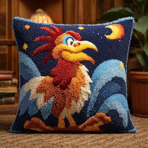 Tiere im Cartoon-Stil DIY Knüpfkissen Zum Selber Knüpfen Knüpfhaken-Set,Ein großer Hahn,der zu den Sternen aufblickt,Knüpfhaken,Kissen-Stickset,Bastel- Und Heimdekoration,Latch Hook Kit,17x17in Tiere im Cartoon-Stil DIY Knüpfkissen Zum Selber Knüpfen Knüpfhaken-Set,Ein großer Hahn,der zu den Sternen aufblickt,Knüpfhaken,Kissen-Stickset,Bastel- Und Heimdekoration,Latch Hook Kit,17x17in von AxiangziK