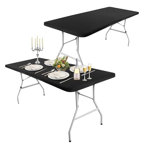 Axincardarm Rechteckige Picknick-Tischdecke, 1,8 m, elastische Tischdecke, Polyester-Tischdecke für Party, Camping, drinnen und draußen, Schwarz, 183 x 76 cm, 2 Stück Axincardarm Rechteckige Picknick-Tischdecke, 1,8 m, elastische Tischdecke, Polyester-Tischdecke für Party, Camping, drinnen und draußen, Schwarz, 183 x 76 cm, 2 Stück von Axincardarm