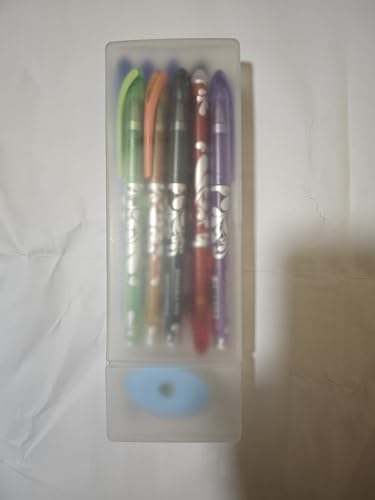 Axinost 10 radierbare Kugelschreiber und 2 Radiererbefinden. 3 blau, 3 schwarz, 1 lila, 1 grün, 1 orange und 1 rot. 0.5mm Tintenroller Löschbarer Gelschreiber Radierstift (Klickmodell) von Axinost