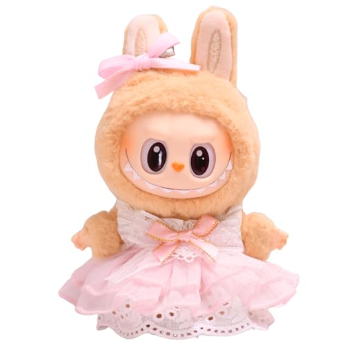 Axinyijia Labubu Kleidung DIY Labubu Monster Outfit Zubehör für 17cm Labubu Puppen Bekleidung Geschenke für Sammler (Enthält Keine Puppen) (Jupe Rose) von Axinyijia