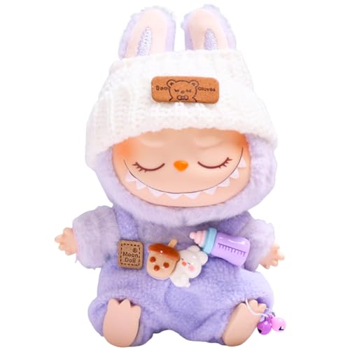 Axinyijia Labubu Kleidung DIY Labubu Monster Outfit Zubehör für 17cm Labubu Puppen Bekleidung Geschenke für Sammler (Enthält Keine Puppen) (Violet 2) von Axinyijia