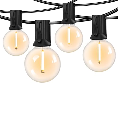 LED Lichterkette Außen - 15M / 50FT Lichterkette Außen Wetterfest mit 20 Warmweiße G40 Glühbirnen, Wasserdicht Outdoor Lichterketten für Garten Terrasse Balkon Hochzeiten Partys LED Lichterkette Außen - 15M / 50FT Lichterkette Außen Wetterfest mit 20 Warmweiße G40 Glühbirnen, Wasserdicht Outdoor Lichterketten für Garten Terrasse Balkon Hochzeiten Partys von AxiwoIntl