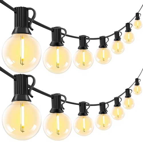 LED Lichterkette Außen 60M / 200FT Lichterkette Außen Wetterfest mit 78 Warmweiße G40 Glühbirnen, Wasserdicht Outdoor Lichterketten für Garten Terrasse Balkon Hochzeiten Partys LED Lichterkette Außen 60M / 200FT Lichterkette Außen Wetterfest mit 78 Warmweiße G40 Glühbirnen, Wasserdicht Outdoor Lichterketten für Garten Terrasse Balkon Hochzeiten Partys von AxiwoIntl