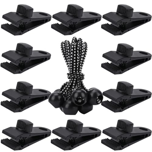 Axlksia Robuste Planenklammern, 20 Stück, Planenklemmen, Schattenstoff-Clips, Pool-Markisen-Abdeckung, Bungee-Seile, Autoabdeckungs-Klemme von Axlksia