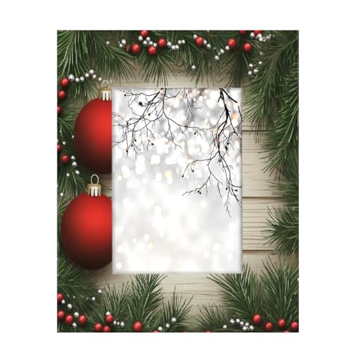Bilderrahmen aus Holz, 12,7 x 17,8 cm, Ständer, Tisch- und Wandmontage, Holz-Bilderrahmen, Weihnachten, Kiefernblätter, Holzbrett Bilderrahmen aus Holz, 12,7 x 17,8 cm, Ständer, Tisch- und Wandmontage, Holz-Bilderrahmen, Weihnachten, Kiefernblätter, Holzbrett von Axurera