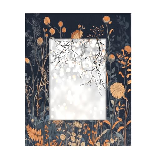 Bilderrahmen aus Holz, 12,7 x 17,8 cm, Ständer für Tischplatte und Wandmontage, Holz-Bilderrahmen, Wildblumen in dunkler Nacht Bilderrahmen aus Holz, 12,7 x 17,8 cm, Ständer für Tischplatte und Wandmontage, Holz-Bilderrahmen, Wildblumen in dunkler Nacht von Axurera
