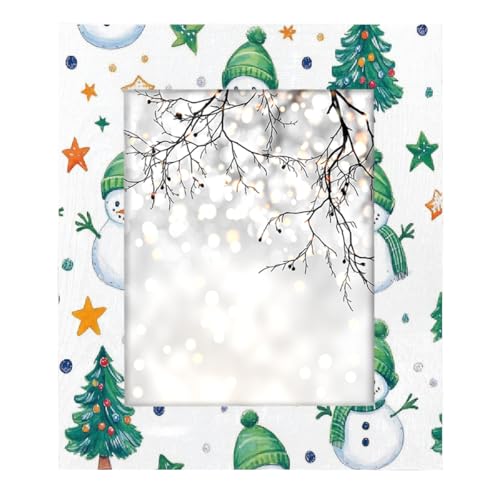 Bilderrahmen aus Holz, 20,3 x 25,4 cm, Ständer, Tisch- und Wandmontage, Weihnachtsbaum, Schneemann Bilderrahmen aus Holz, 20,3 x 25,4 cm, Ständer, Tisch- und Wandmontage, Weihnachtsbaum, Schneemann von Axurera
