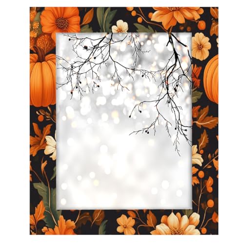 Bilderrahmen aus Holz, 27,9 x 35,6 cm, Ständer, Tisch- und Wandmontage, Holz-Bilderrahmen, Erntedankfest, Herbst, Kürbis, Boho-Blumenmuster Bilderrahmen aus Holz, 27,9 x 35,6 cm, Ständer, Tisch- und Wandmontage, Holz-Bilderrahmen, Erntedankfest, Herbst, Kürbis, Boho-Blumenmuster von Axurera