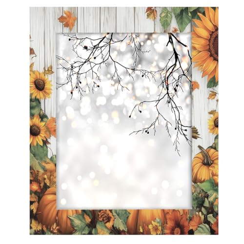 Bilderrahmen aus Holz, 27,9 x 35,6 cm, Ständer, Tisch- und Wandmontage, Holz-Bilderrahmen, Kürbis, Vogel, Sonnenblume auf Holz Bilderrahmen aus Holz, 27,9 x 35,6 cm, Ständer, Tisch- und Wandmontage, Holz-Bilderrahmen, Kürbis, Vogel, Sonnenblume auf Holz von Axurera