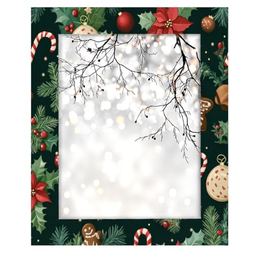 Bilderrahmen aus Holz, 27,9 x 35,6 cm, Ständer, Tisch- und Wandmontage, Weihnachtsstern, Blumenblätter Bilderrahmen aus Holz, 27,9 x 35,6 cm, Ständer, Tisch- und Wandmontage, Weihnachtsstern, Blumenblätter von Axurera
