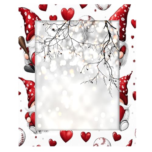 Bilderrahmen aus Holz, 27,9 x 35,6 cm, Ständer, Tischplatte und Wandmontage, Holz-Bilderrahmen, Valentinstag, Zwerge, Baseball Bilderrahmen aus Holz, 27,9 x 35,6 cm, Ständer, Tischplatte und Wandmontage, Holz-Bilderrahmen, Valentinstag, Zwerge, Baseball von Axurera