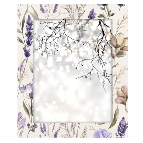 Bilderrahmen aus Holz, 27,9 x 35,6 cm, mit Ständer, Tisch- und Wandmontage, Holz-Bilderrahmen, Wildblume, Lavendel, Schmetterling auf Vintage-Stil Bilderrahmen aus Holz, 27,9 x 35,6 cm, mit Ständer, Tisch- und Wandmontage, Holz-Bilderrahmen, Wildblume, Lavendel, Schmetterling auf Vintage-Stil von Axurera