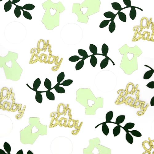 100 Stück Grüne Blätter Konfetti Oh Baby Tischdeko für Geschlecht Enthüllt Thema Baby Dusche Geburtstag Party Dekorationen Grün Gold 100 Stück Grüne Blätter Konfetti Oh Baby Tischdeko für Geschlecht Enthüllt Thema Baby Dusche Geburtstag Party Dekorationen Grün Gold von Ayaluck