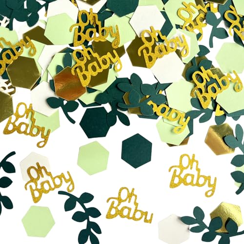 100 Stück Oh Baby Konfetti Grüne Blätter Tischdeko für Geschlecht Enthüllt Thema Baby Dusche Geburtstag Party Dekorationen Grün Gold 100 Stück Oh Baby Konfetti Grüne Blätter Tischdeko für Geschlecht Enthüllt Thema Baby Dusche Geburtstag Party Dekorationen Grün Gold von Ayaluck