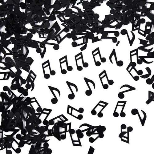 Musiknote Konfetti 15g Tischdeko Notenschlüssel Konfetti Tisch Deko für Baby Dusche Geburtstag Party Dekorationen Schwarz von Ayaluck