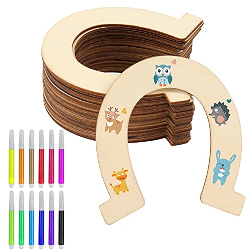 24 PCS Holzscheiben Scheiben Hufeisen Form unvollendete Holz Ausschnitte Handwerk mit Aquarellstift, DIY Dekoration für Geburtstagsdeko Party Hochzeiten Babypartys und Kranzdekorationen 36St 24 PCS Holzscheiben Scheiben Hufeisen Form unvollendete Holz Ausschnitte Handwerk mit Aquarellstift, DIY Dekoration für Geburtstagsdeko Party Hochzeiten Babypartys und Kranzdekorationen 36St von Ayamuba