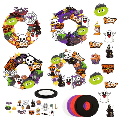 Ayizhiniu 8pcs Halloween Party Kranz Deko Bastelsets, Halloween Basteln Kinder, Diy Schaumstoff Sticker Girlande, Moosgummi Sticker, Anwendbar auf Halloween Partydekorationen Ayizhiniu 8pcs Halloween Party Kranz Deko Bastelsets, Halloween Basteln Kinder, Diy Schaumstoff Sticker Girlande, Moosgummi Sticker, Anwendbar auf Halloween Partydekorationen von Ayizhiniu