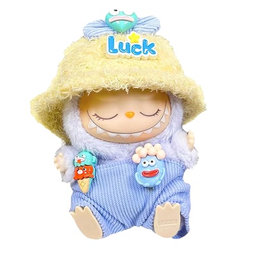 Ayizhiniu Labubu Kleidung, Niedliche Labubu-Spielzeugkleidung, Mini Plüsch Puppen Kleidung, Labubu Plüschspielzeugkleidung, Plush Hoodie Satz, Gilt für Labubu Plüschtiere von Ayizhiniu
