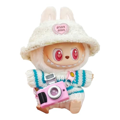 Ayizhiniu Labubu Kleidung, Niedliche Labubu-Spielzeugkleidung, Mini Plüsch Puppen Kleidung, Labubu Plüschspielzeugkleidung, Plush Hoodie Satz, Gilt für Labubu Plüschtiere von Ayizhiniu
