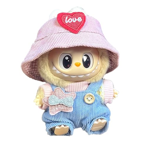 Ayizhiniu Labubu Kleidung, Niedliche Labubu-Spielzeugkleidung, Mini Plüsch Puppen Kleidung, Labubu Plüschspielzeugkleidung, Plush Hoodie Satz, Gilt für Labubu Plüschtiere von Ayizhiniu