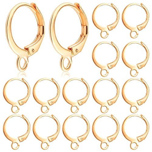 100 Stück französische Ohrhaken aus Messing, runde Klappbügel, Ohrring-Komponenten, Zubehör für DIY-Schmuckherstellung, Bastelbedarf, Dekoration, KC Golden 100 Stück französische Ohrhaken aus Messing, runde Klappbügel, Ohrring-Komponenten, Zubehör für DIY-Schmuckherstellung, Bastelbedarf, Dekoration, KC Golden von Aylifu