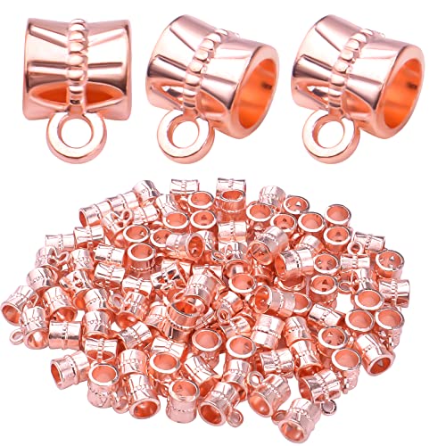Aylifu 100 Stück Roségolden Kaution Perlen Baumeln Charms Legierung Spacer Perlen Aufhänger Verbinder Links von Aylifu