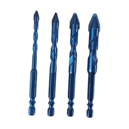 Aymzbd 2xSpezial Exzenterbohrer Set mit Krummer Spitze, Hohe Härte, Einfach zu Verwendender, Schneller, Professioneller Ersatz Sechskantschaft für Glasfliese von Aymzbd
