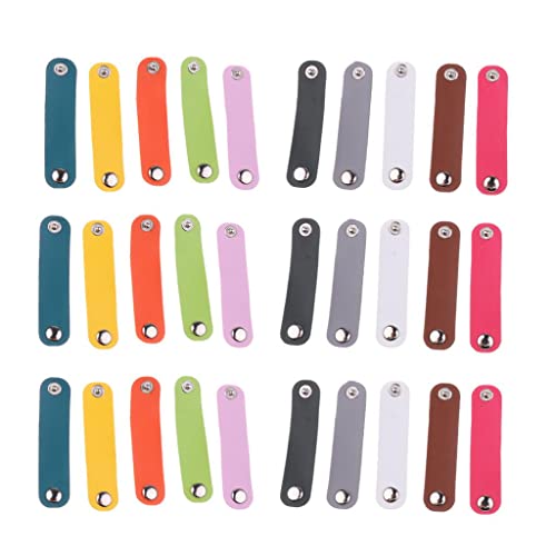 Aymzbd 3 X 10 Stück Schlichtes Design Lederstreifen mit Druckknöpfen, Schalschnallen, Hijab Clips von Aymzbd