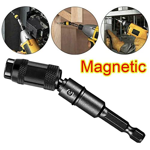 Aymzbd 4xImpact Magnetischer, Schwenkbarer Bohrerspitzenhalter, Zubehör, Stabiler Bithalter, Silberrot von Aymzbd