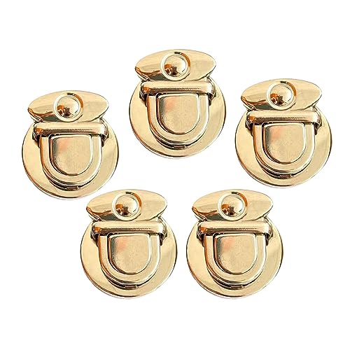 Aymzbd 5 Stück Tuck Lock Verschluss Taschenschlösser für Handtaschen Handtaschenverschlüsse Robustes Zubehör Geldbörse Daumenverschluss Geldbörsen Metallvers, A von Aymzbd
