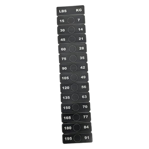 Aymzbd Aufkleber mit Gewichtsstapel Etiketten, 15 Pfund, 7 Kg, Zuwachs, Zubehör, Gewichtsblock Aufkleber für Fitnessstudio Widerstandstrainer, Sportartikel, Länge 6.3 Cm von Aymzbd